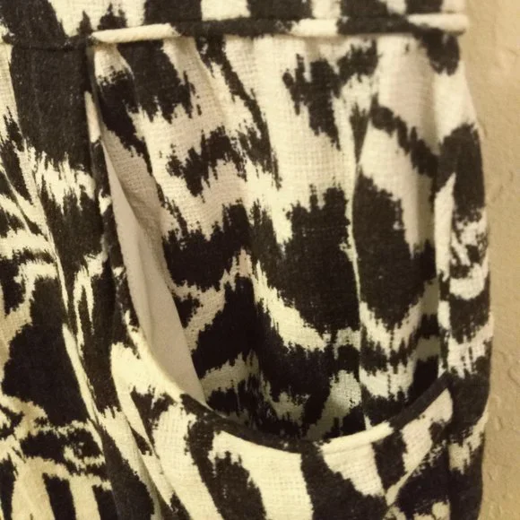 Pendleton Half Zip Dress Black & White GUC Size 4 - Picture 5 of 12